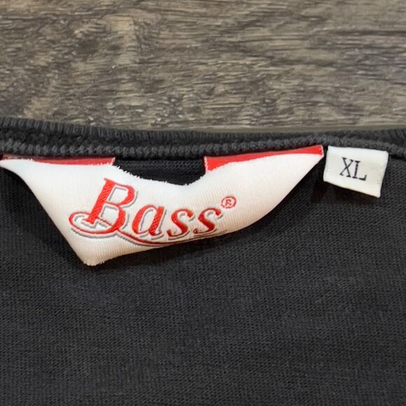 Vintage 90s GH Bass Black Single Stitch Made in USA Pocket T-Shirt - Women's XL - Picture 3 of 6